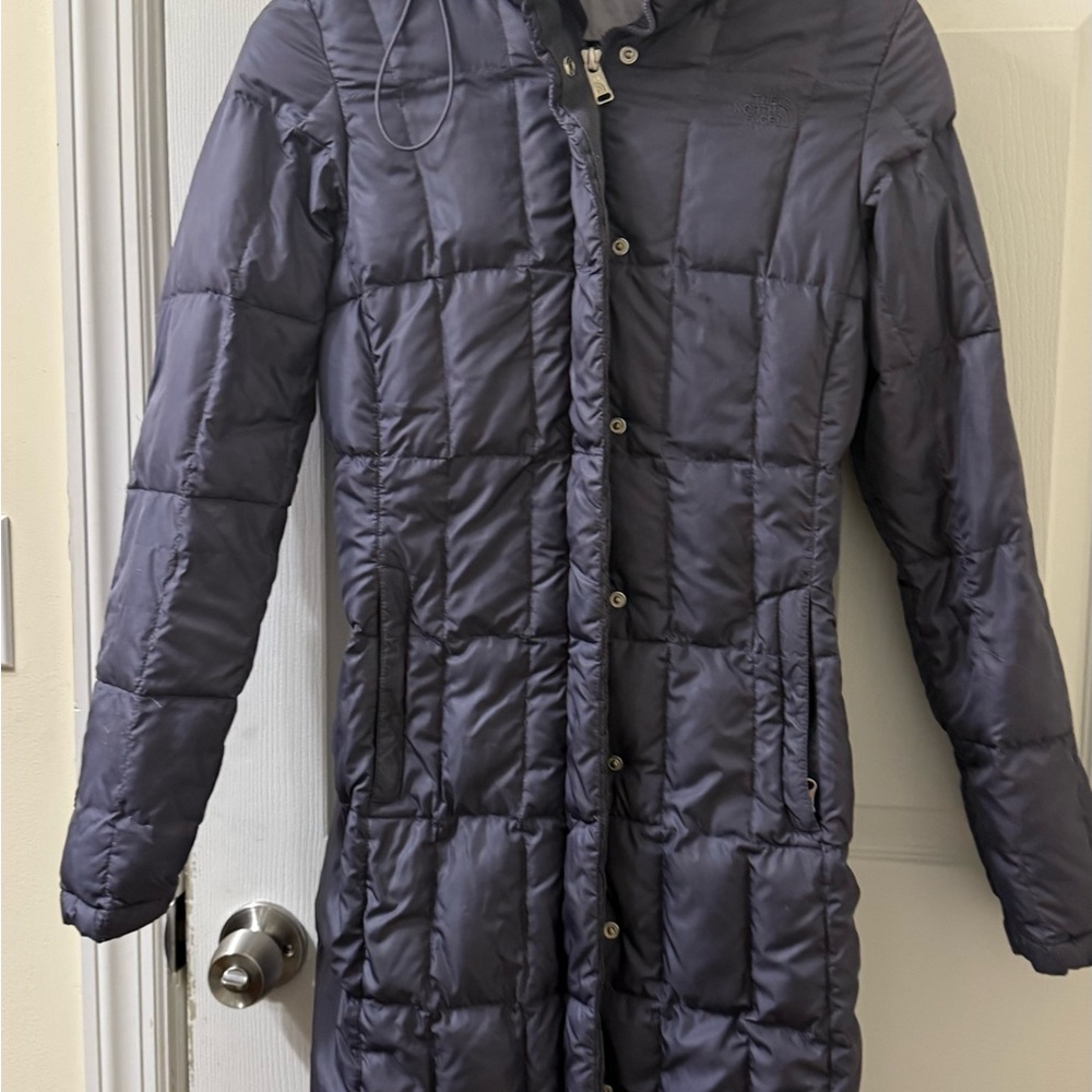 The North Face Women's Dark Gray /blue Puffer Jacket